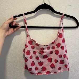 Strawberry Print Tank Top